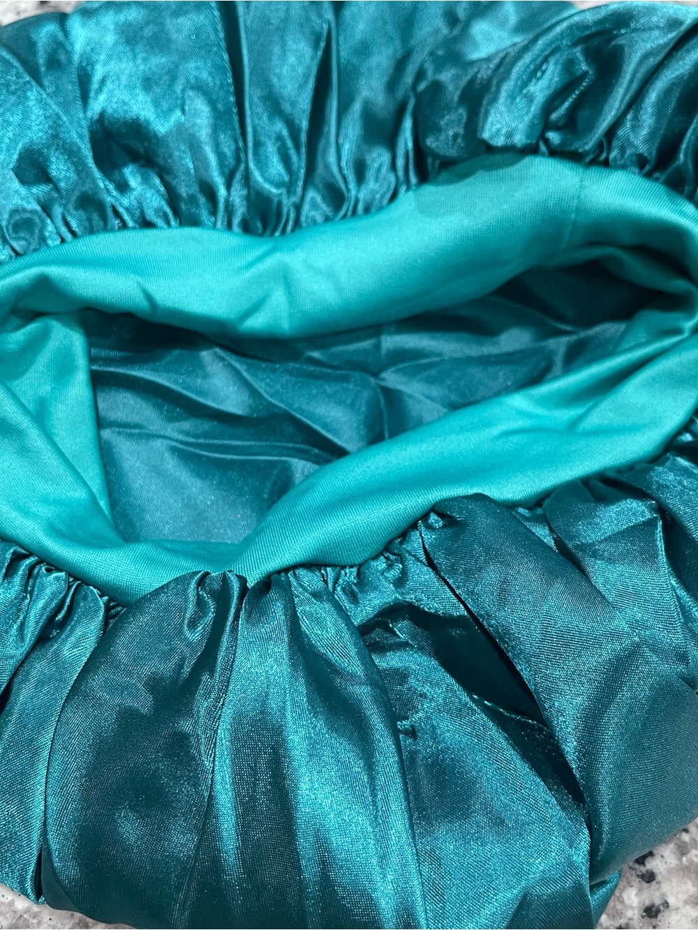 Satin Sleep Bonnet  - Emerald Green - Picture 5 of 8